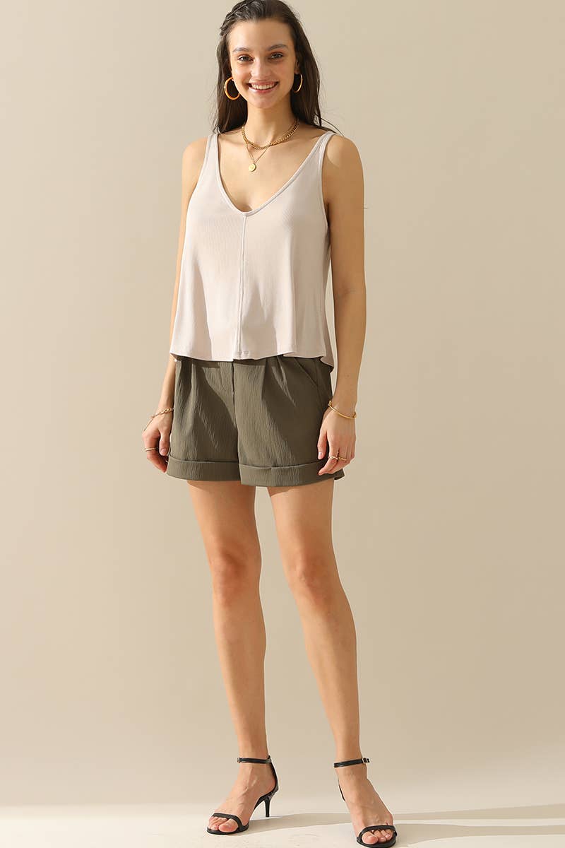 Clean lines v neck tank