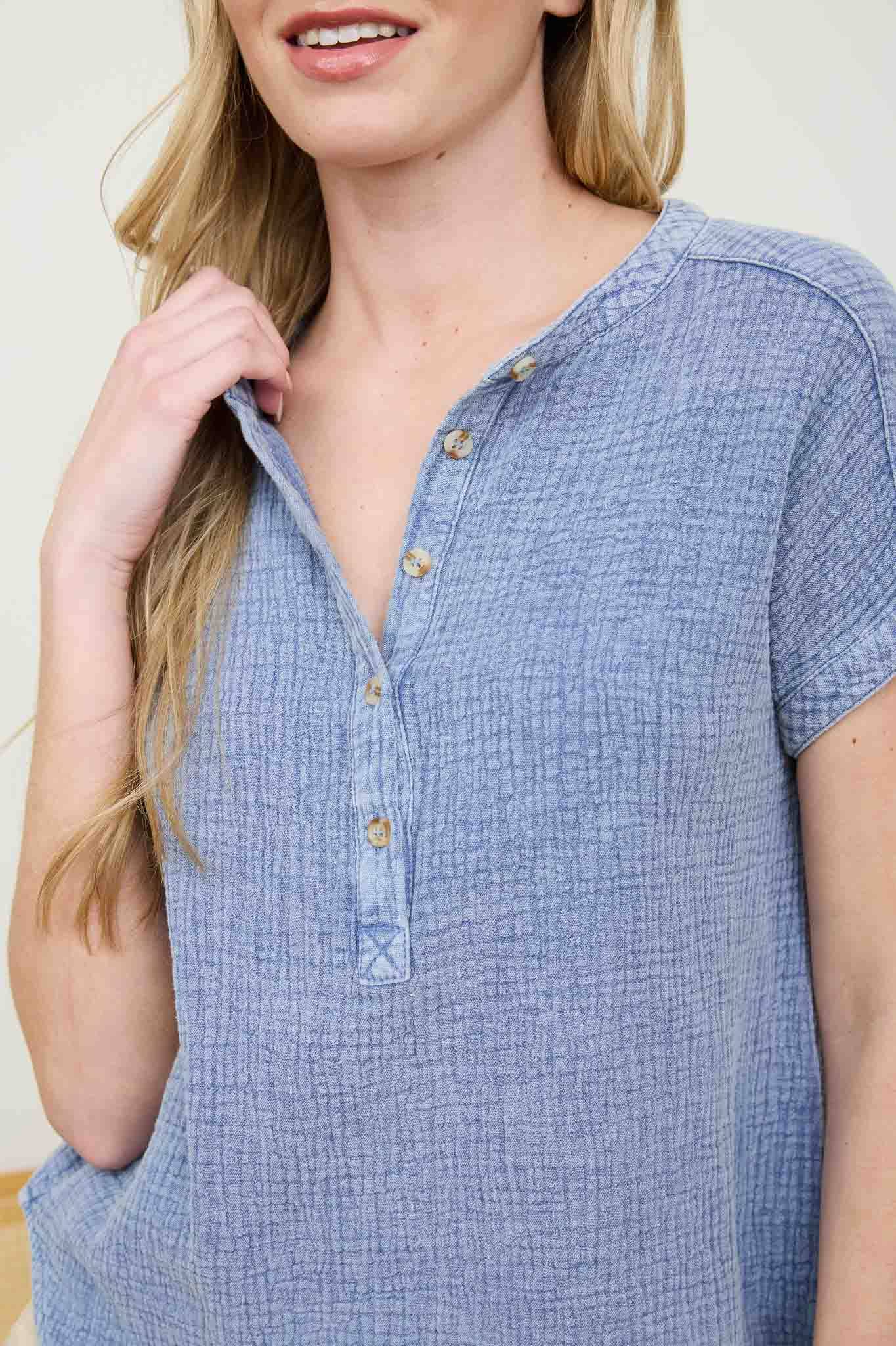 Carly Henley chambray top