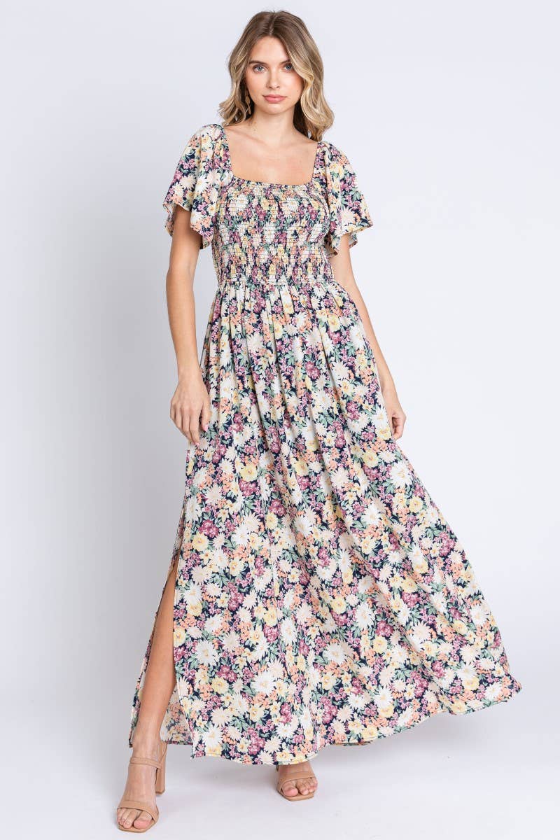 Femme Floral Printed Maxi Dress
