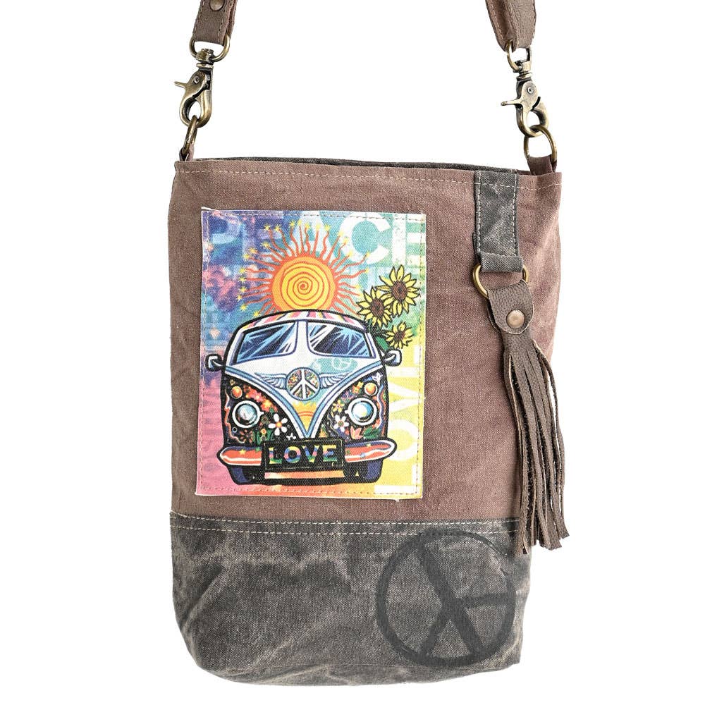 PEACE BUS CROSSBODY BAG