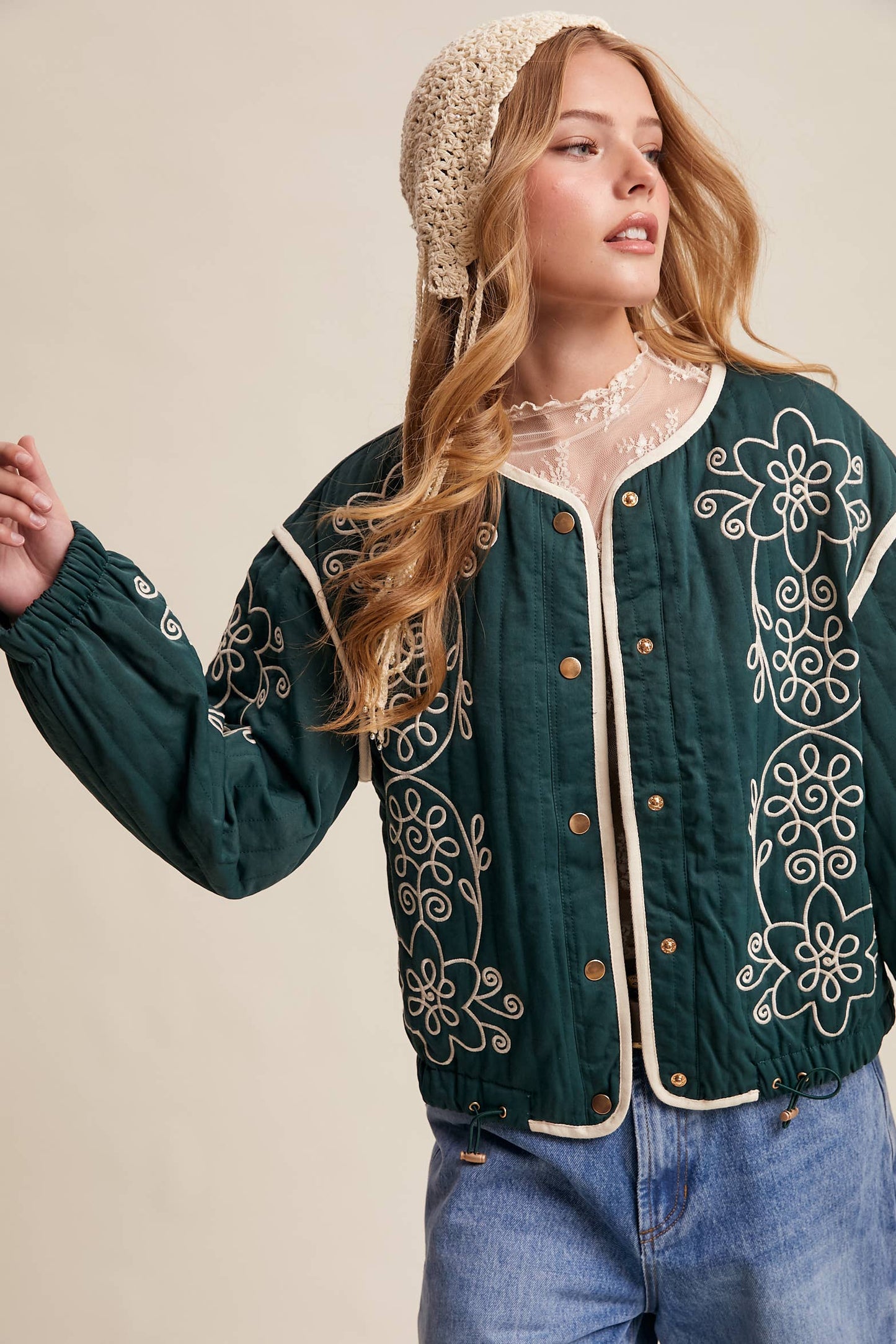Chloe Embroidered Quilted Jacket