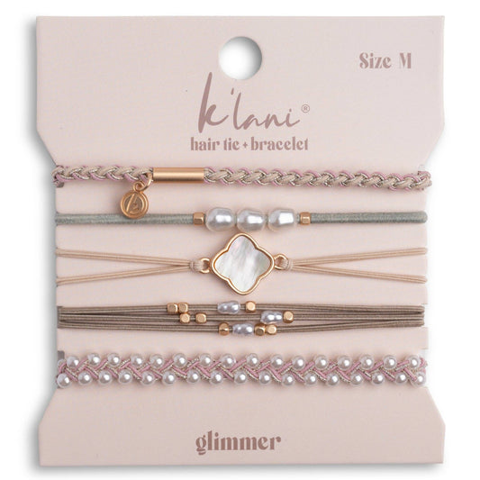"Glimmer"  Hair Tie Bracelets