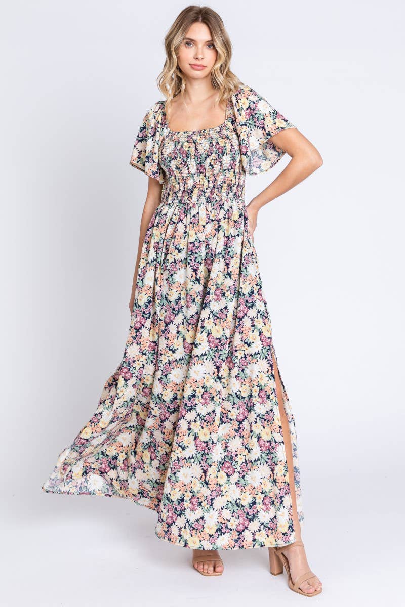 Femme Floral Printed Maxi Dress