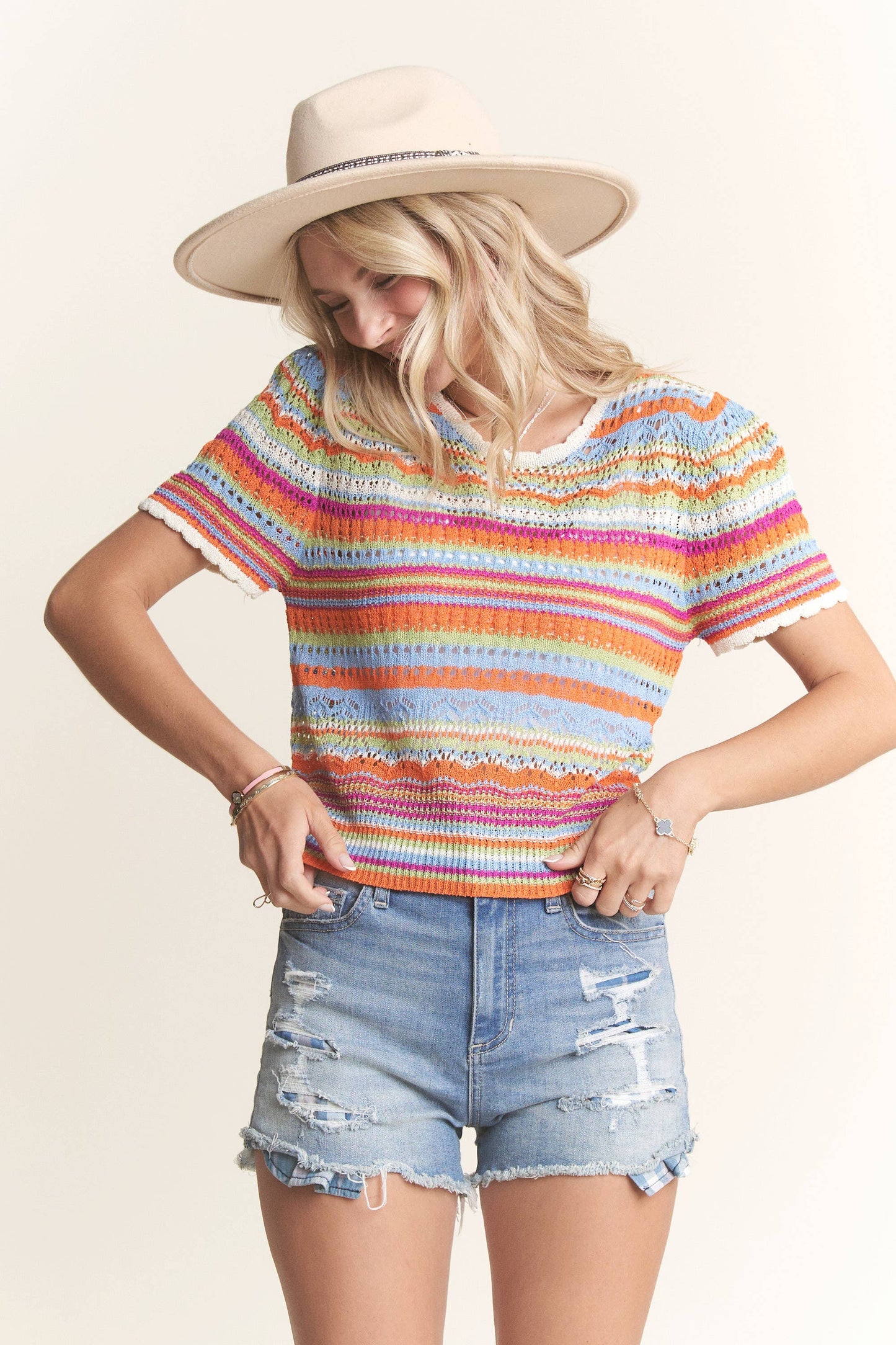 Gardens crochet top