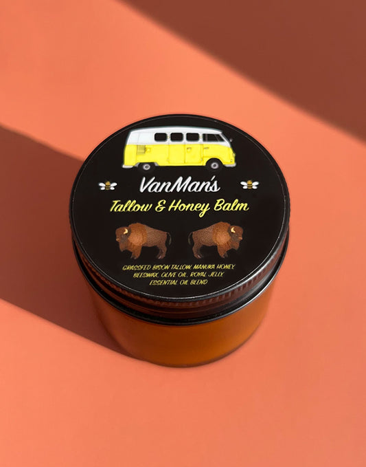 ONLINE EXCLUSIVE VanMan's Bison Tallow & Honey Balm - 2 oz *No Essential Oils*