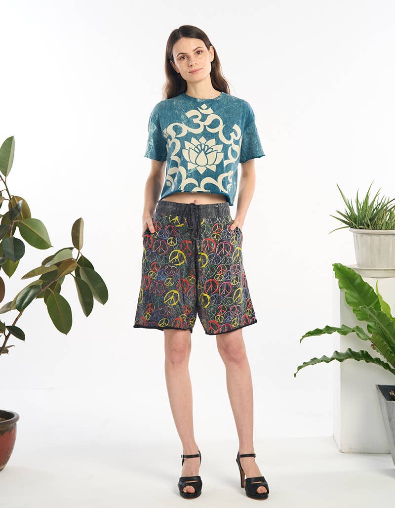 Lotus mineral wash cotton crop top