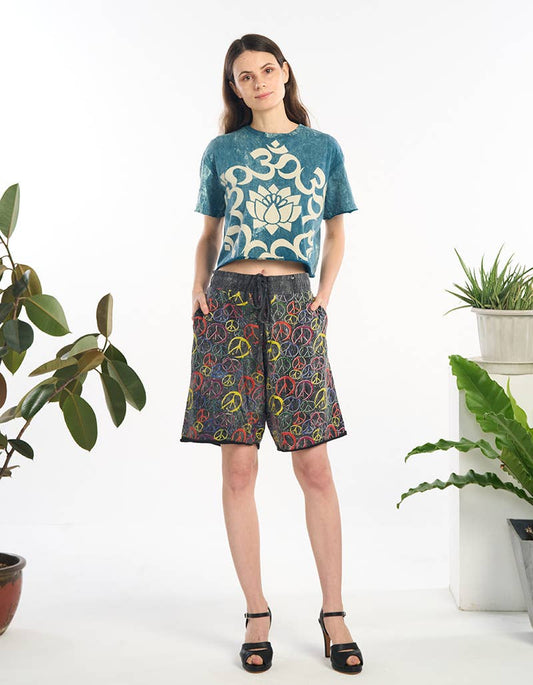 Lotus mineral wash cotton crop top
