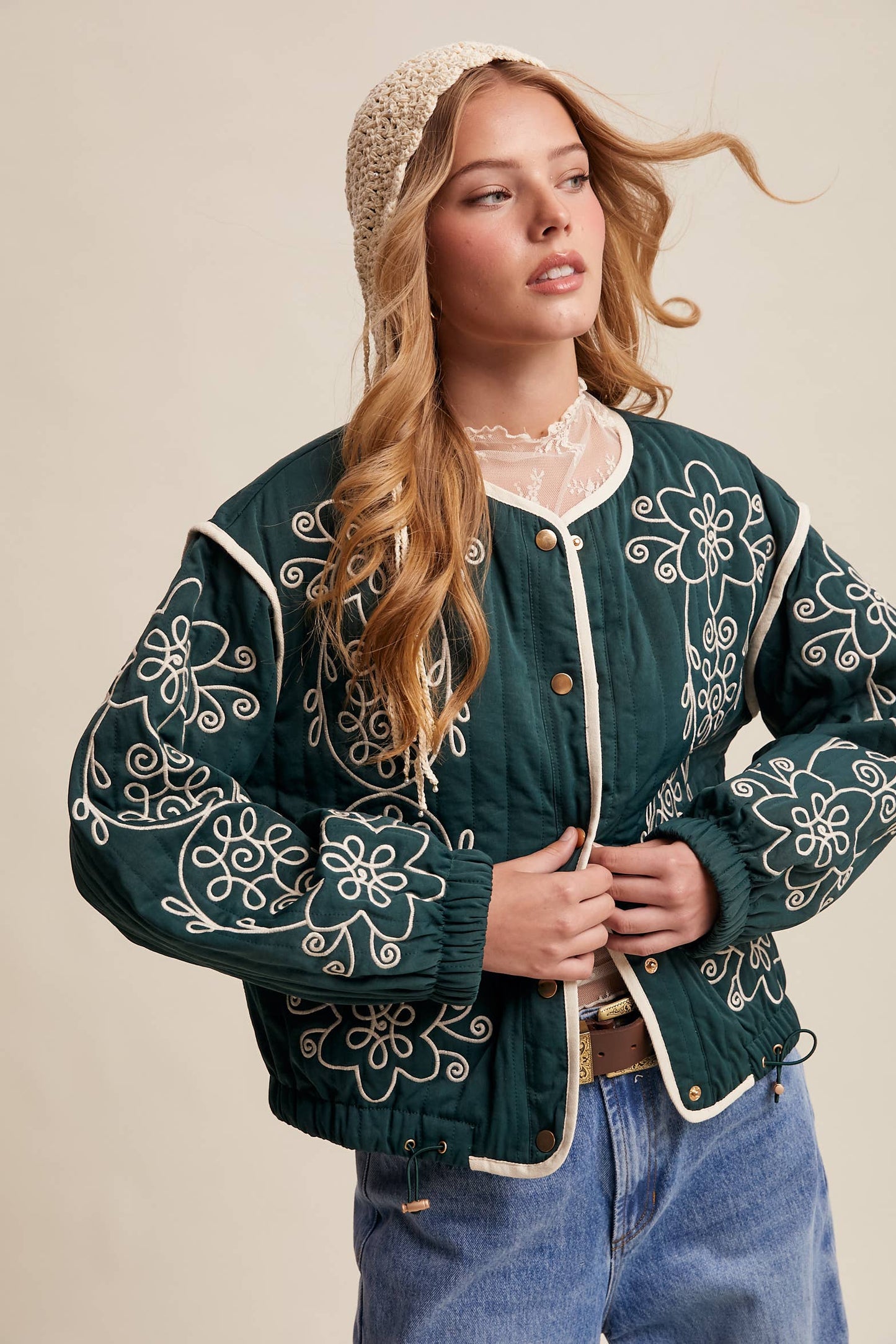 Chloe Embroidered Quilted Jacket