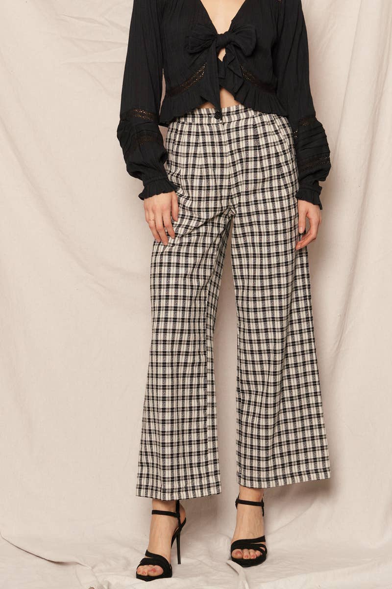 Molly Plaid Wide Leg Pants