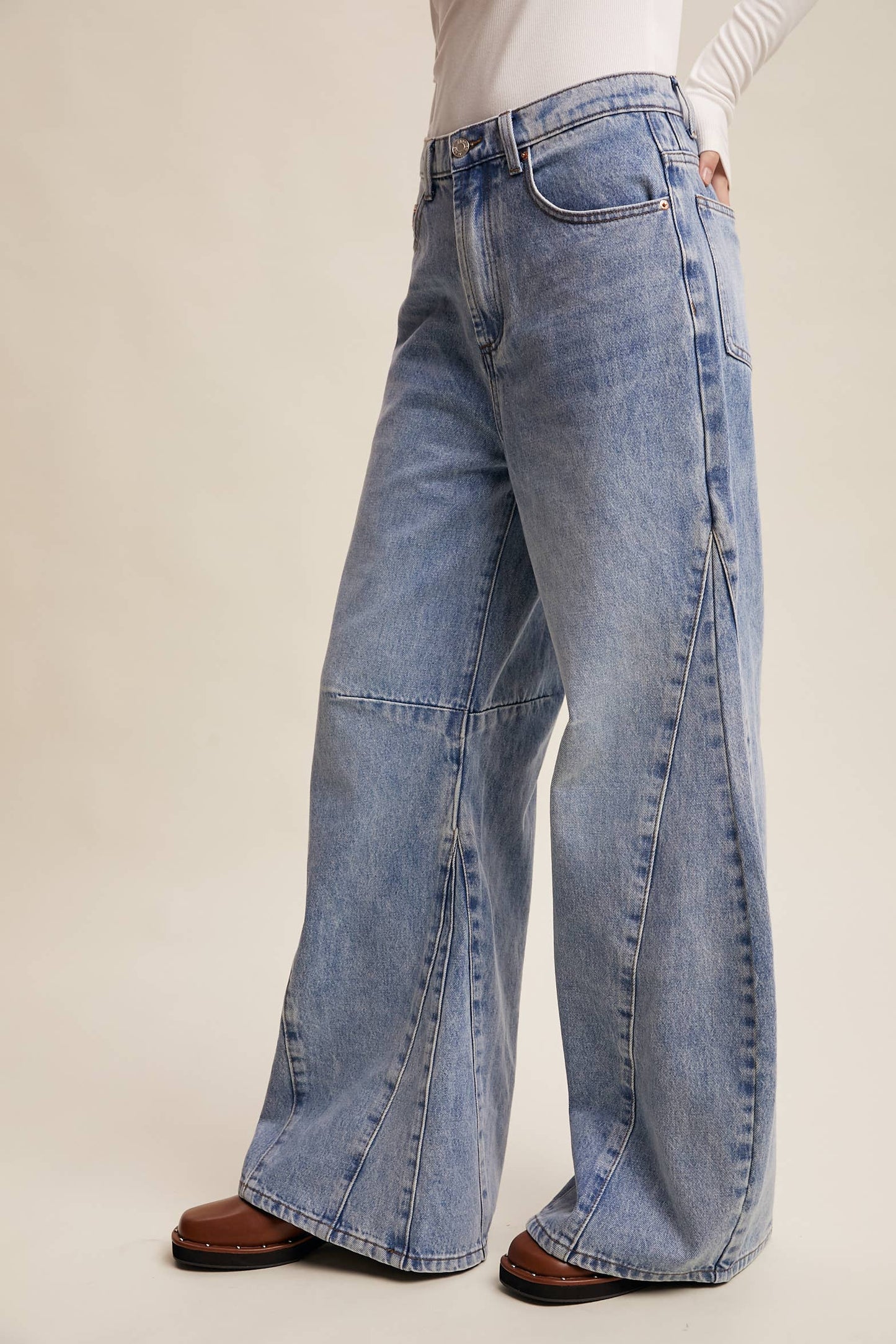 Haven Wide-Leg Panel Jeans