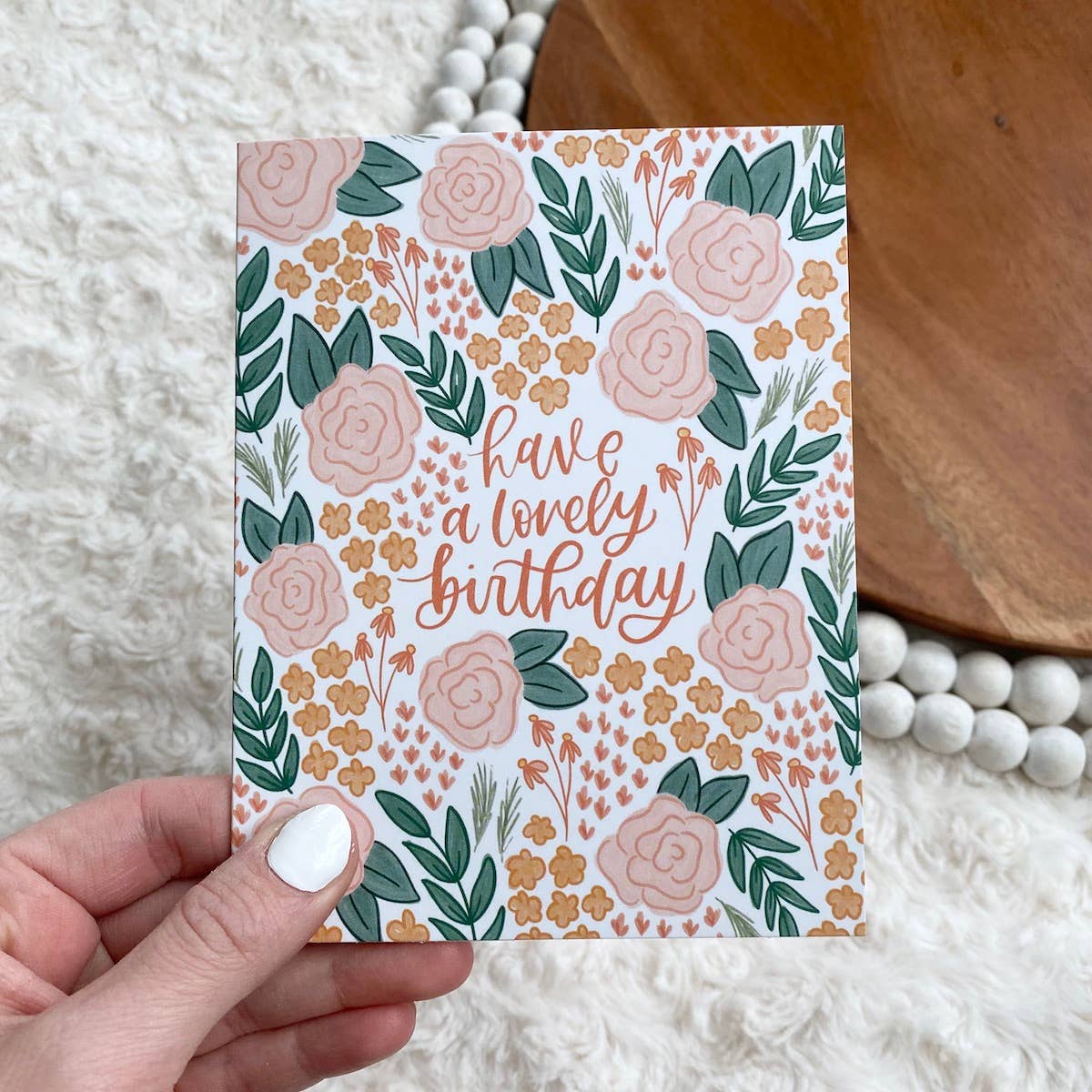 Artisan drawn "have a lovely birthday" Birthday Card