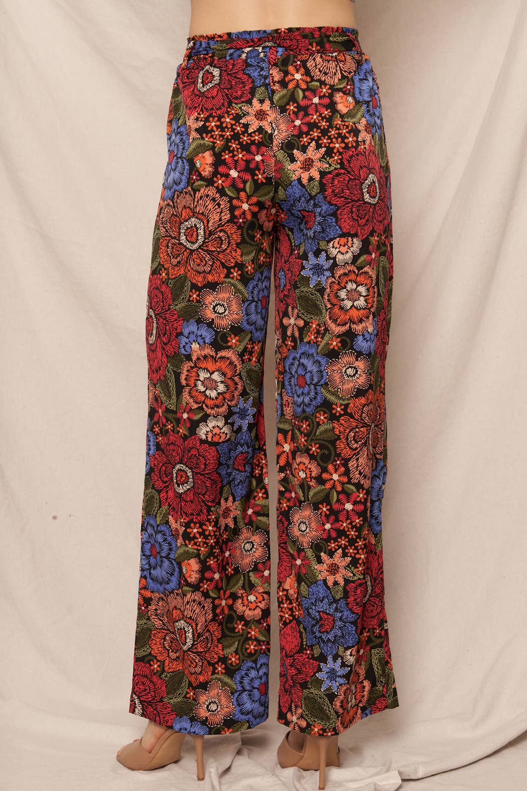 Penny Lane High Waisted Floral Print Pants