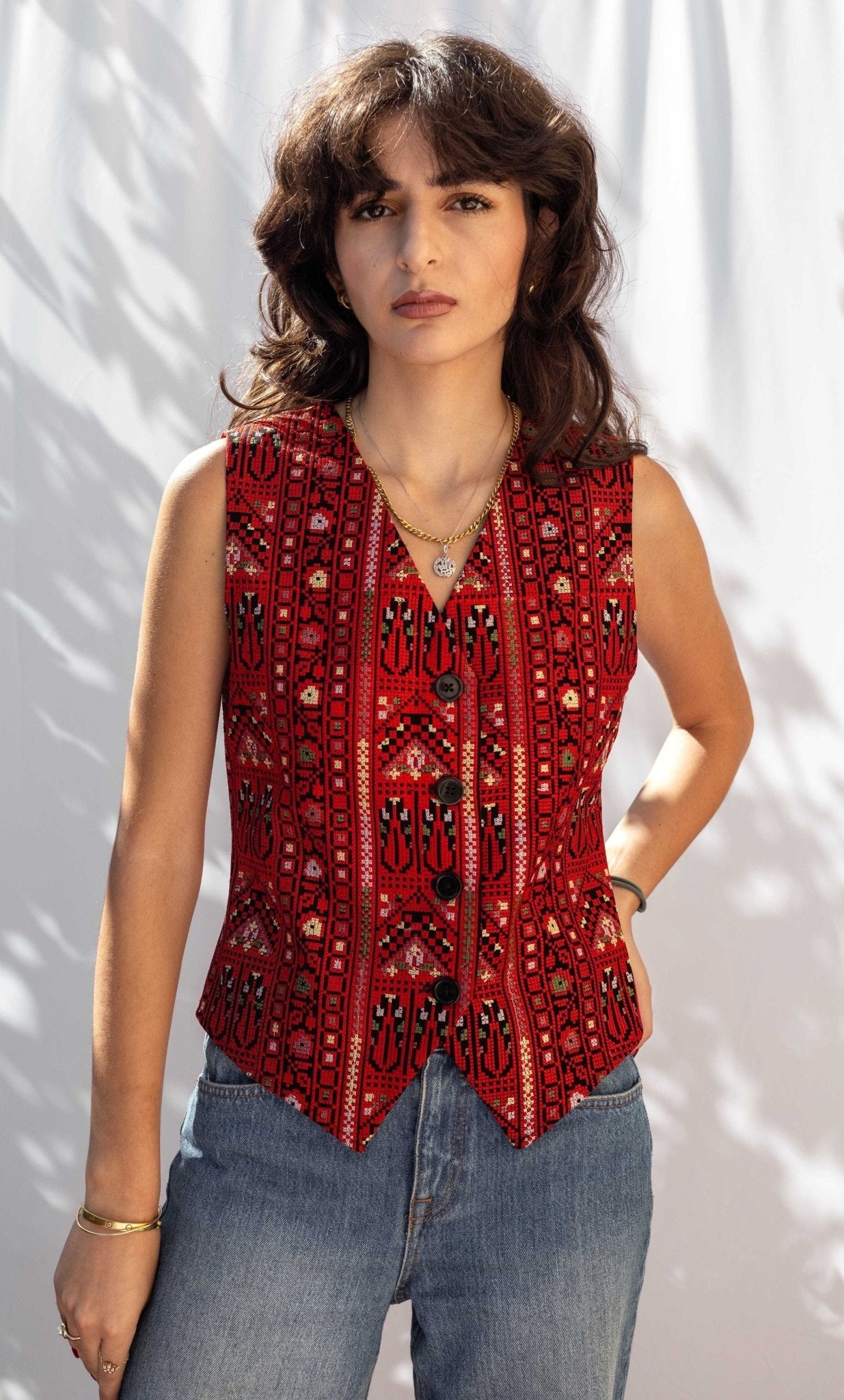ONLINE EXCLUSIVE HANDCRAFTED Dalal Embroidered Vest