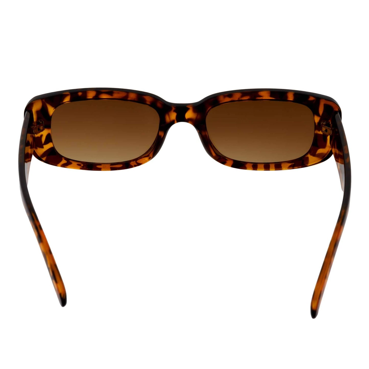 SLIM - Retro 90s Slim Small Rectangle Sunglasses Tortoise Amber Fade
