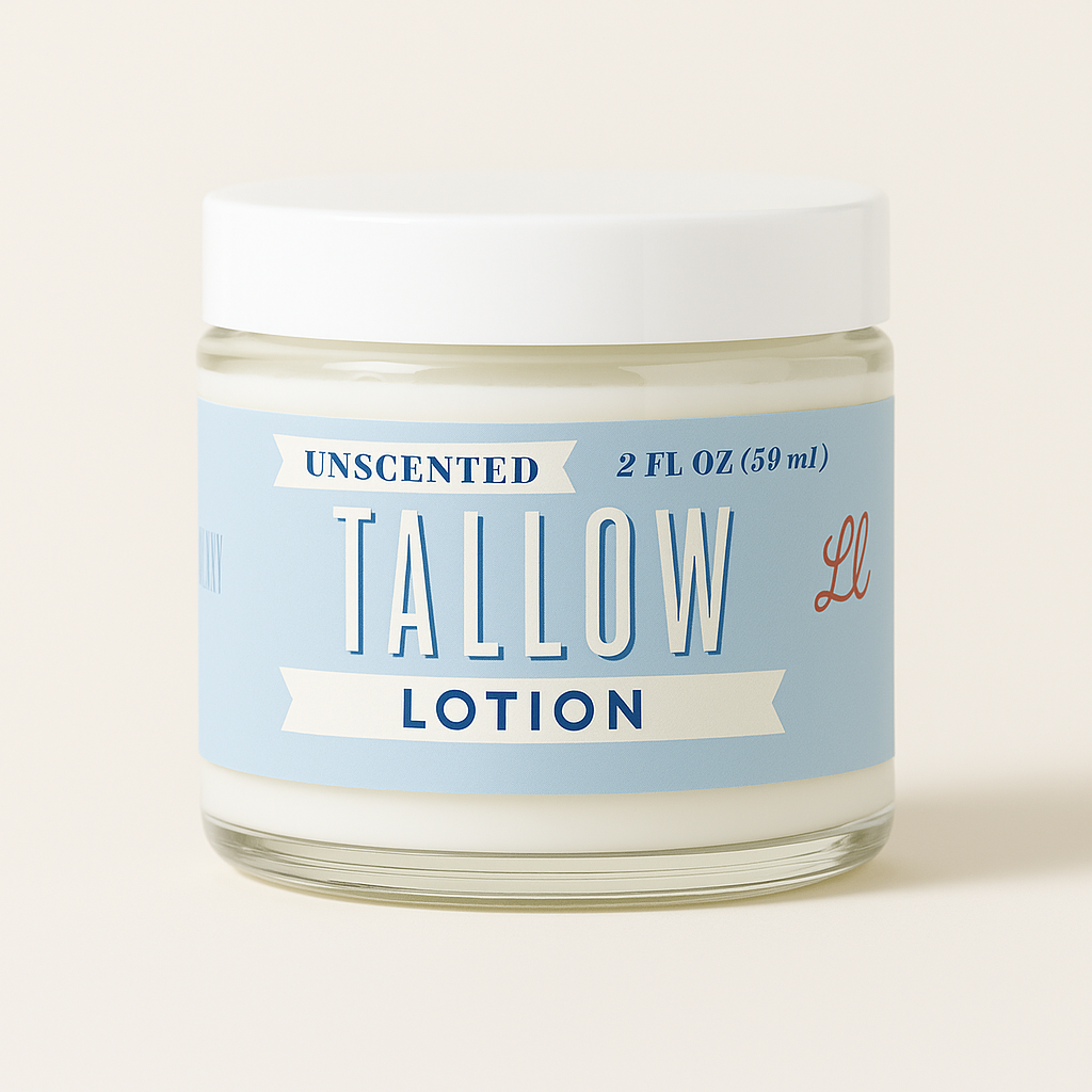 ONLINE EXCLUSIVE Unscented Tallow Lotion – Pure, Preservative-Free One Ingredient Moisturizer by Lady May Tallow