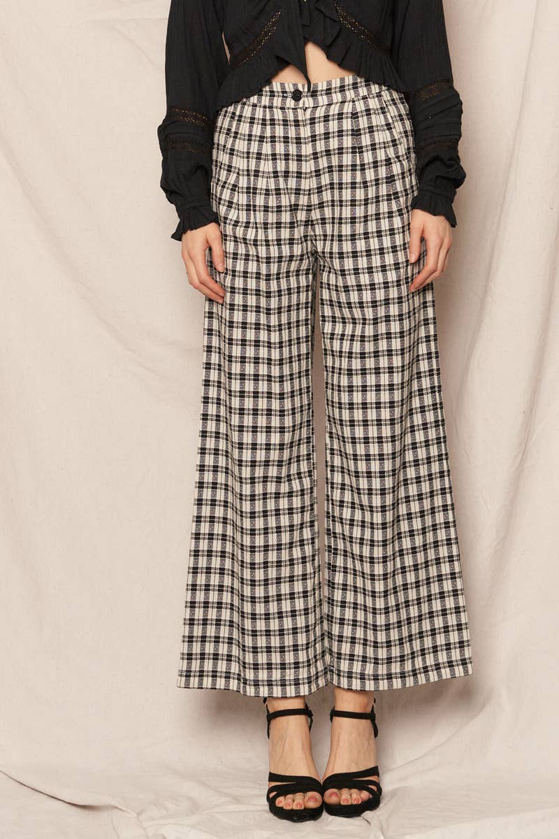 Molly Plaid Wide Leg Pants