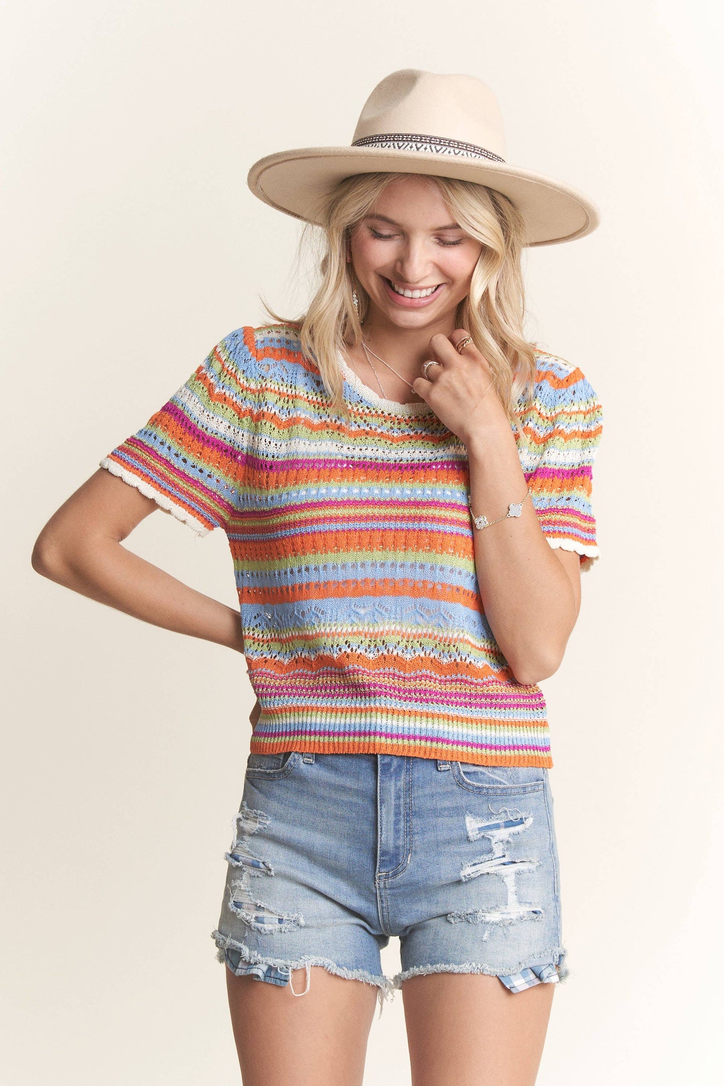 Gardens crochet top