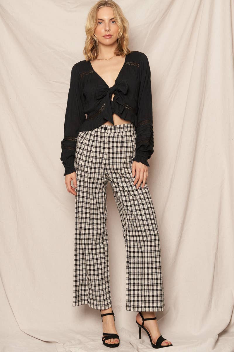 Molly Plaid Wide Leg Pants