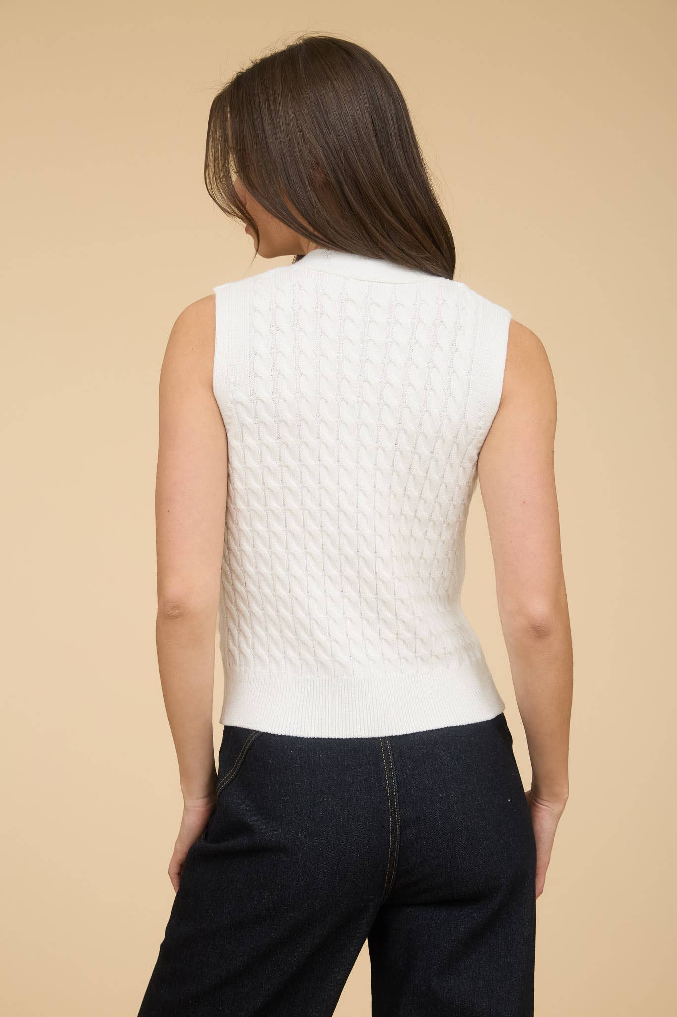 Jackie button down knit sweater vest