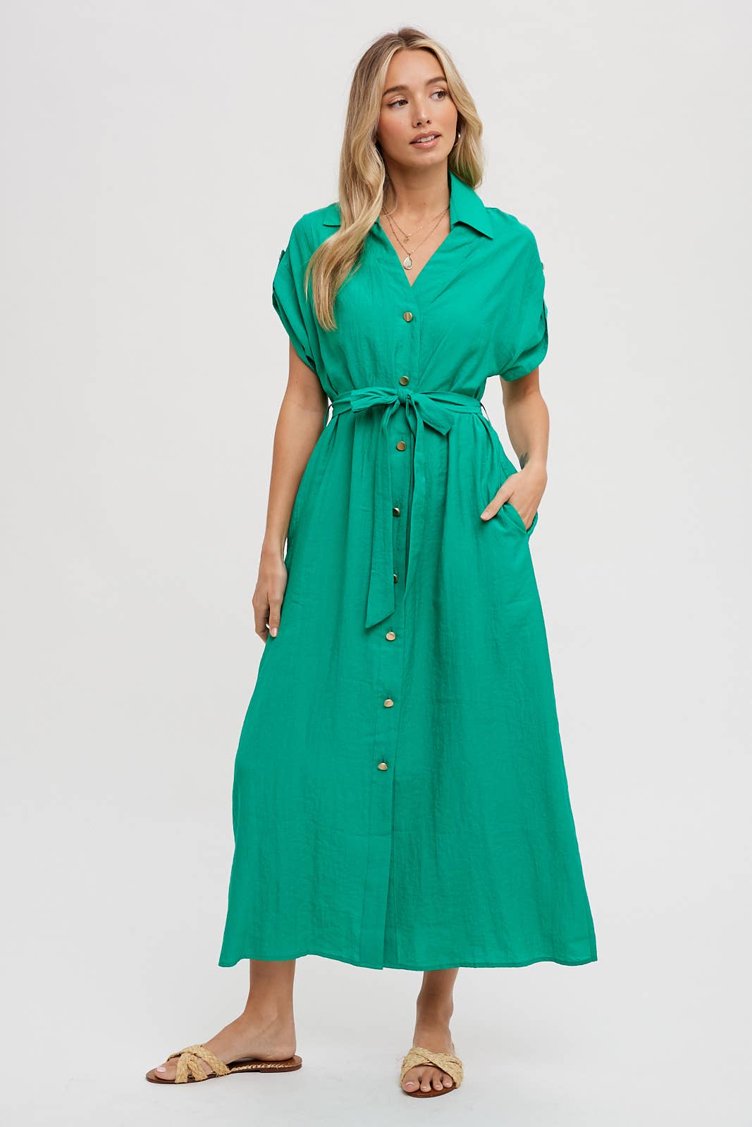 Lewis button down shirt midi dress