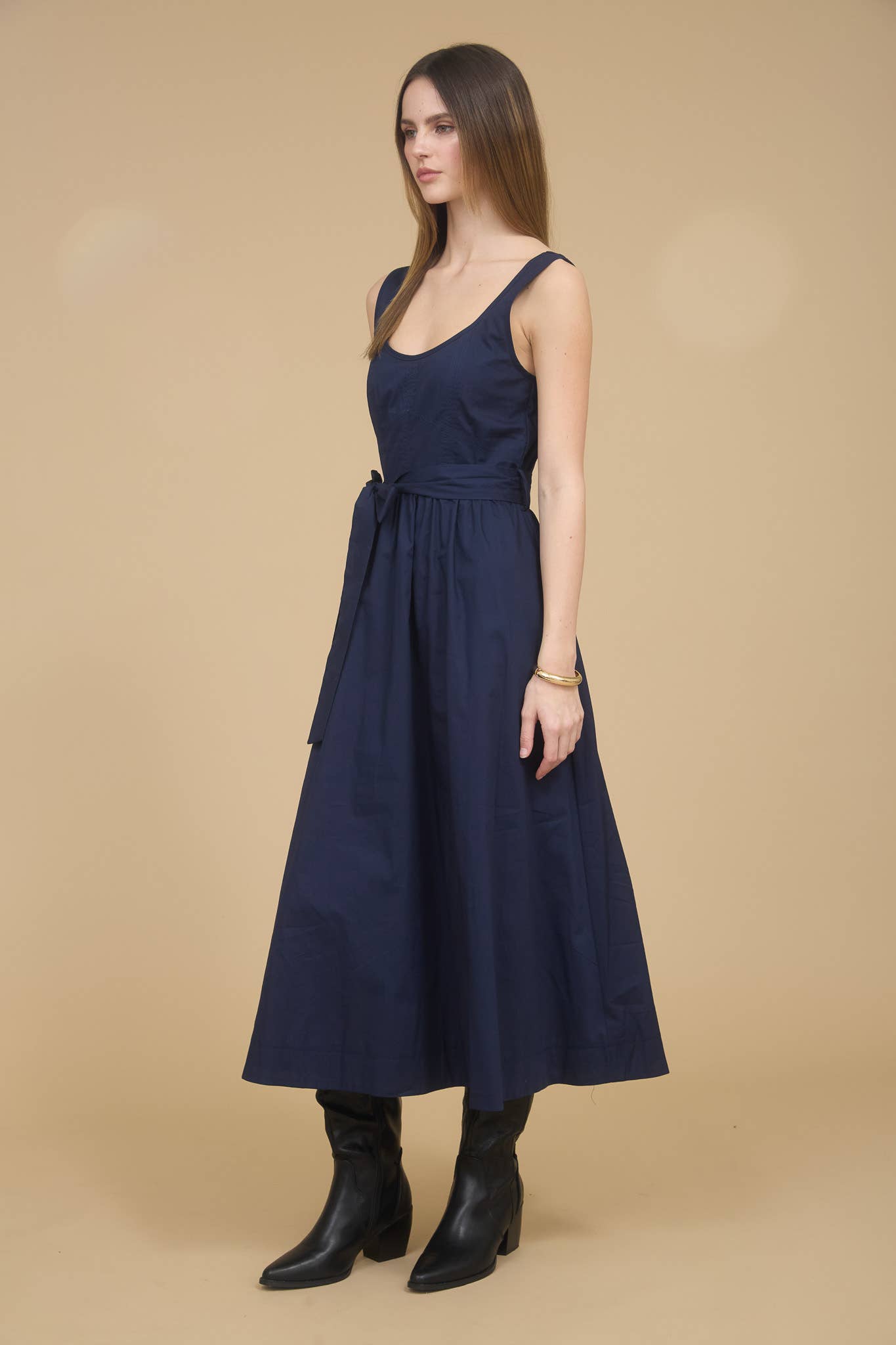 Never better A-line midi bow dress
