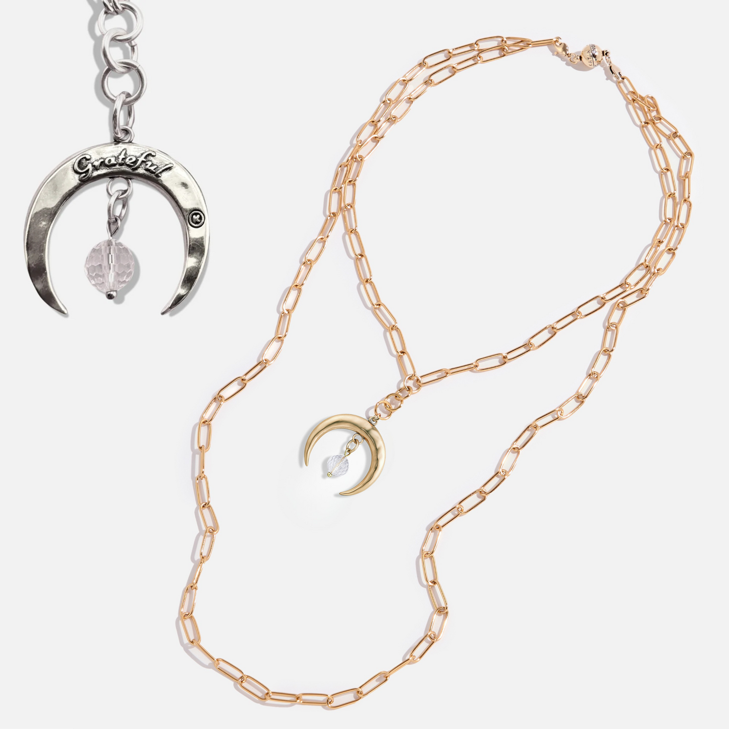 ONLINE EXCLUSIVE - Grateful crescent moon necklace