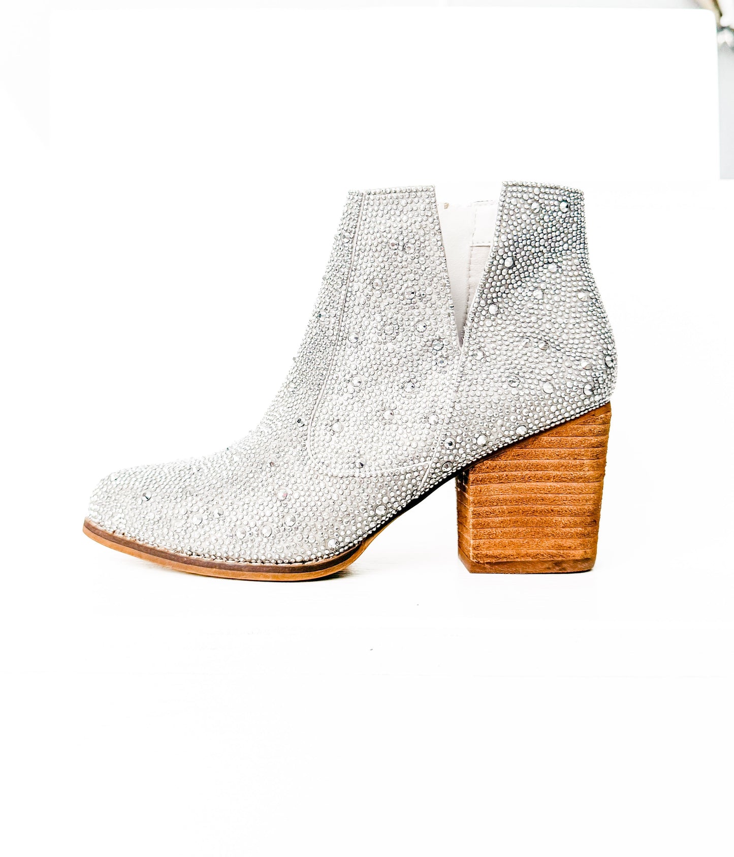 ONLINE EXCLUSIVE Shine Star Rhinestone Bootie in Silver