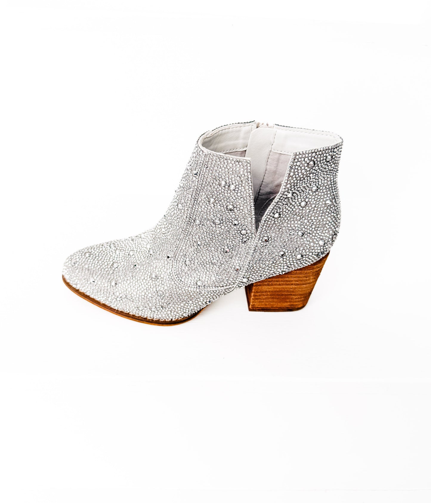 ONLINE EXCLUSIVE Shine Star Rhinestone Bootie in Silver