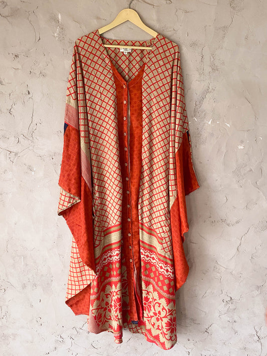 Free Size Handcrafted silk Bowie Muu Dress/kimono