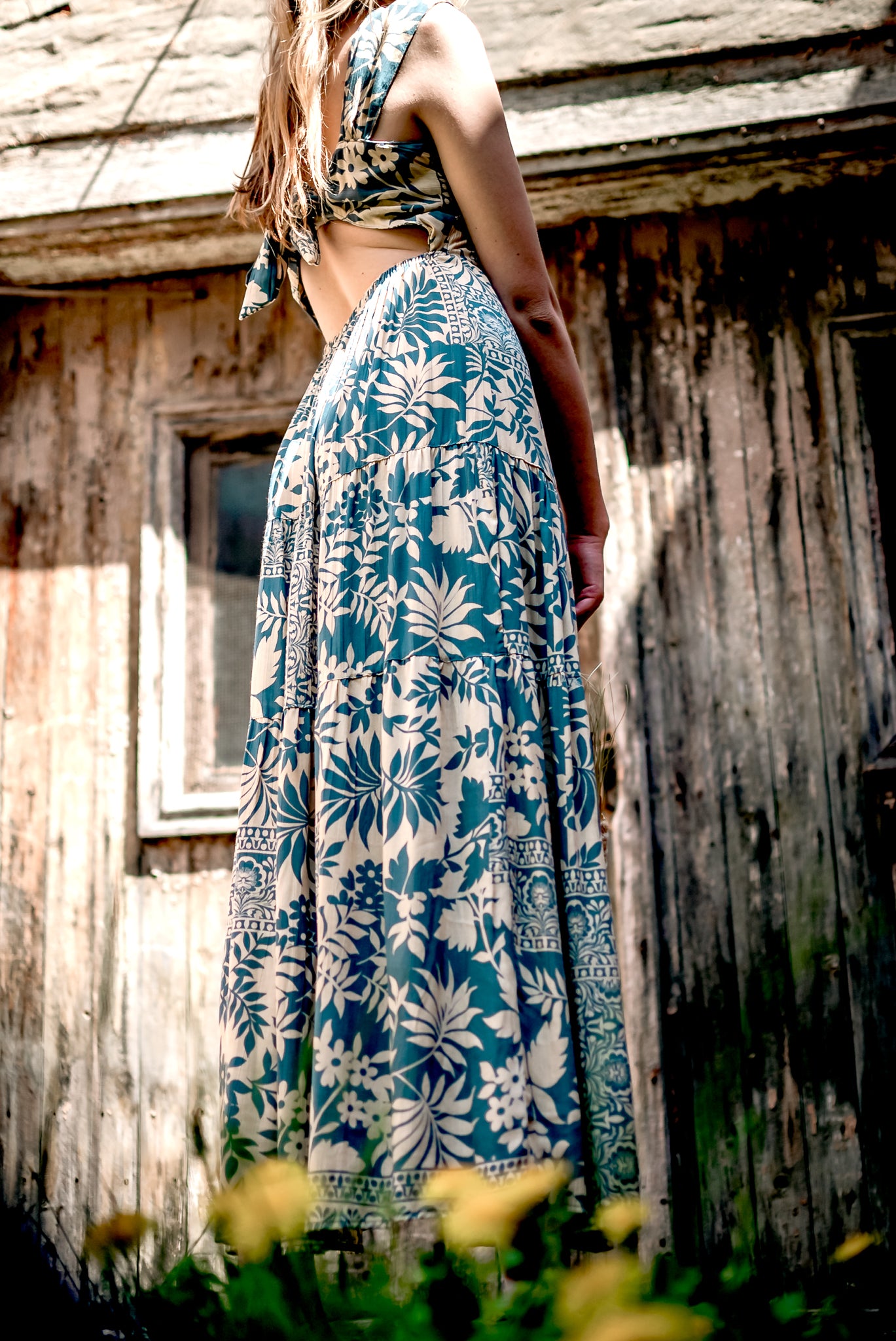 Sundazed open tie back dress