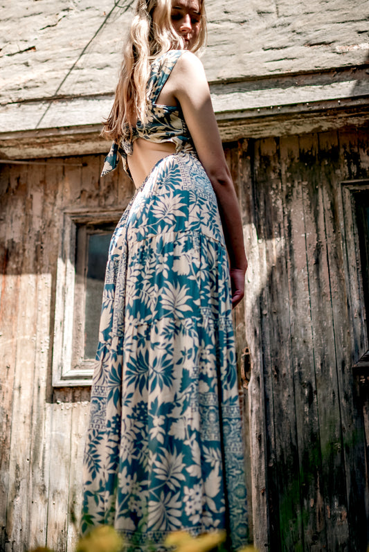 Sundazed open tie back dress