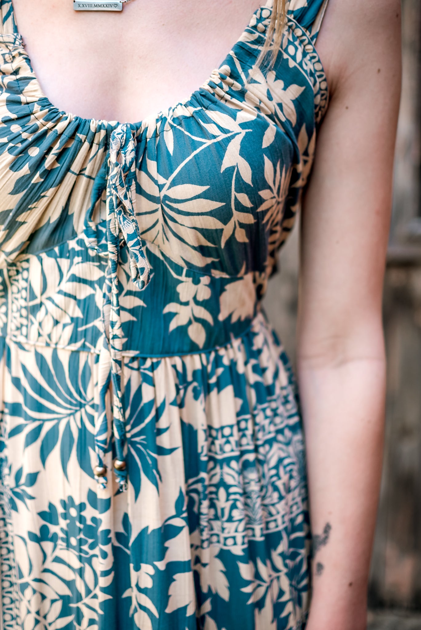 Sundazed open tie back dress