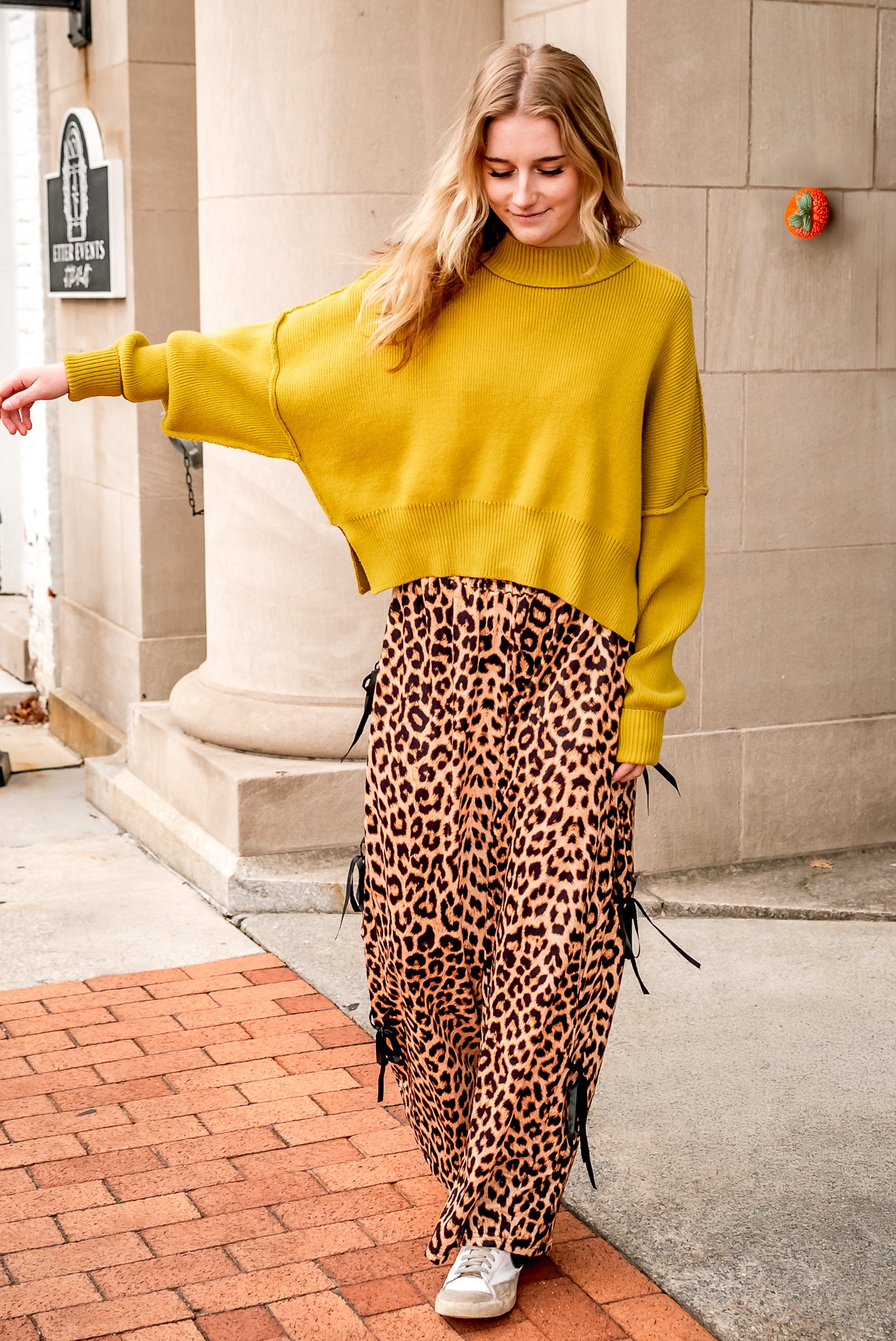 Leopard Bow tie Pants