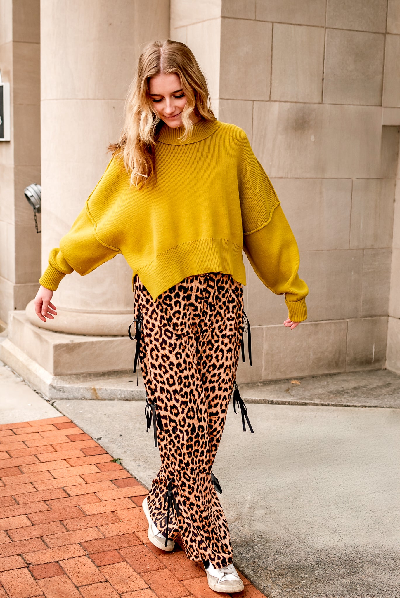 Leopard Bow tie Pants