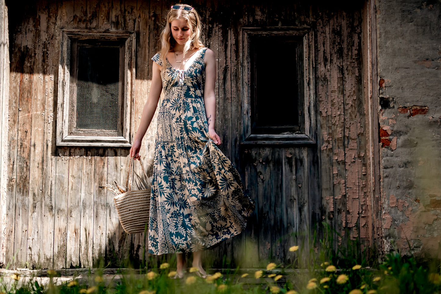 Sundazed open tie back dress