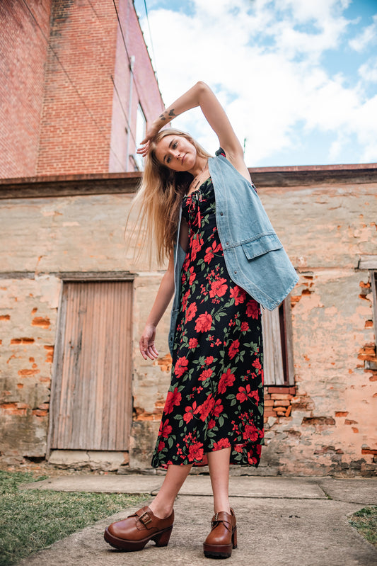 Ryan Floral midi dress