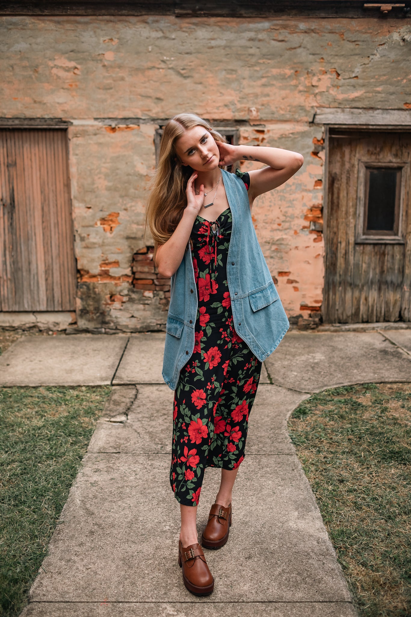 Ryan Floral midi dress