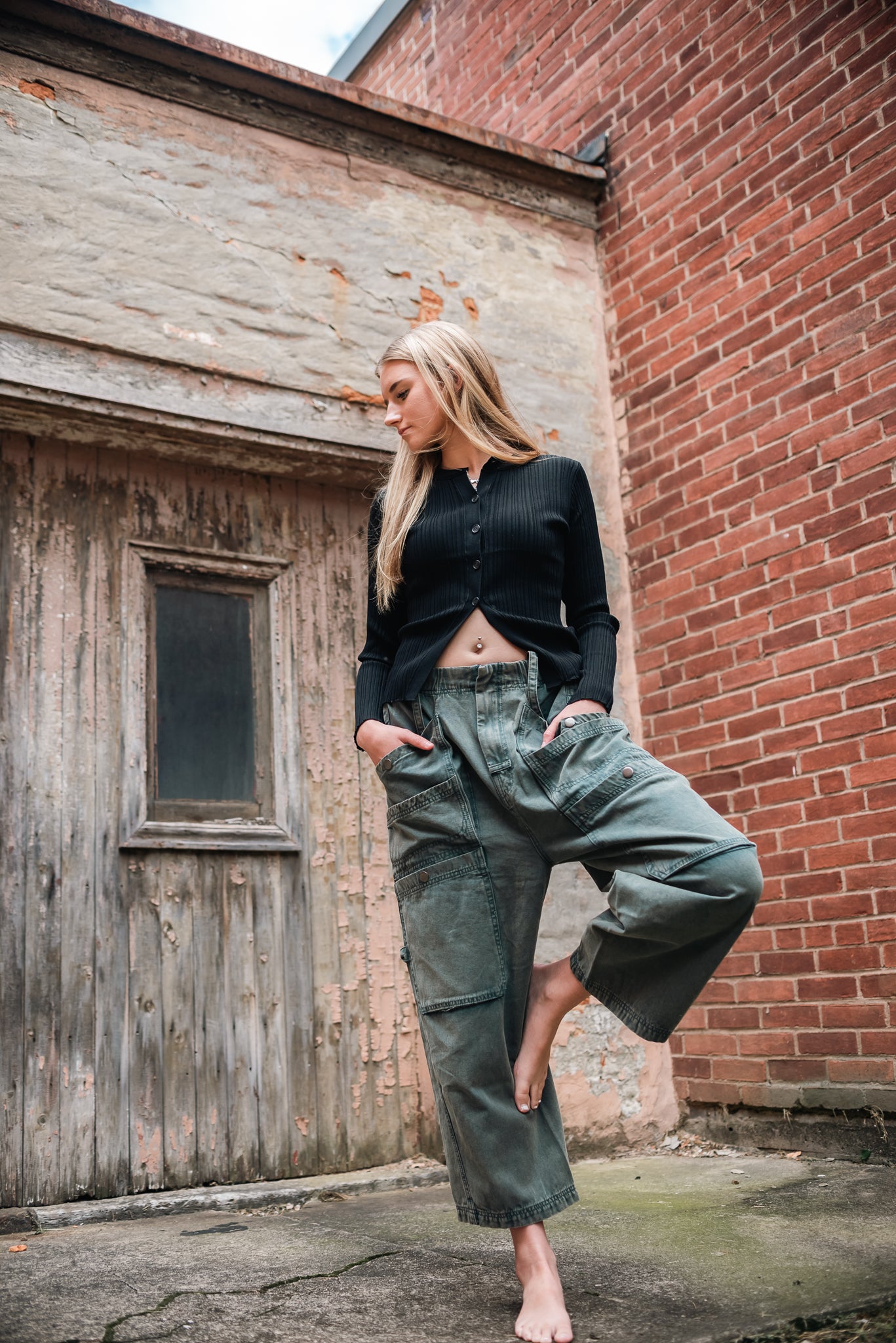Myles knit cardigan/ button down top