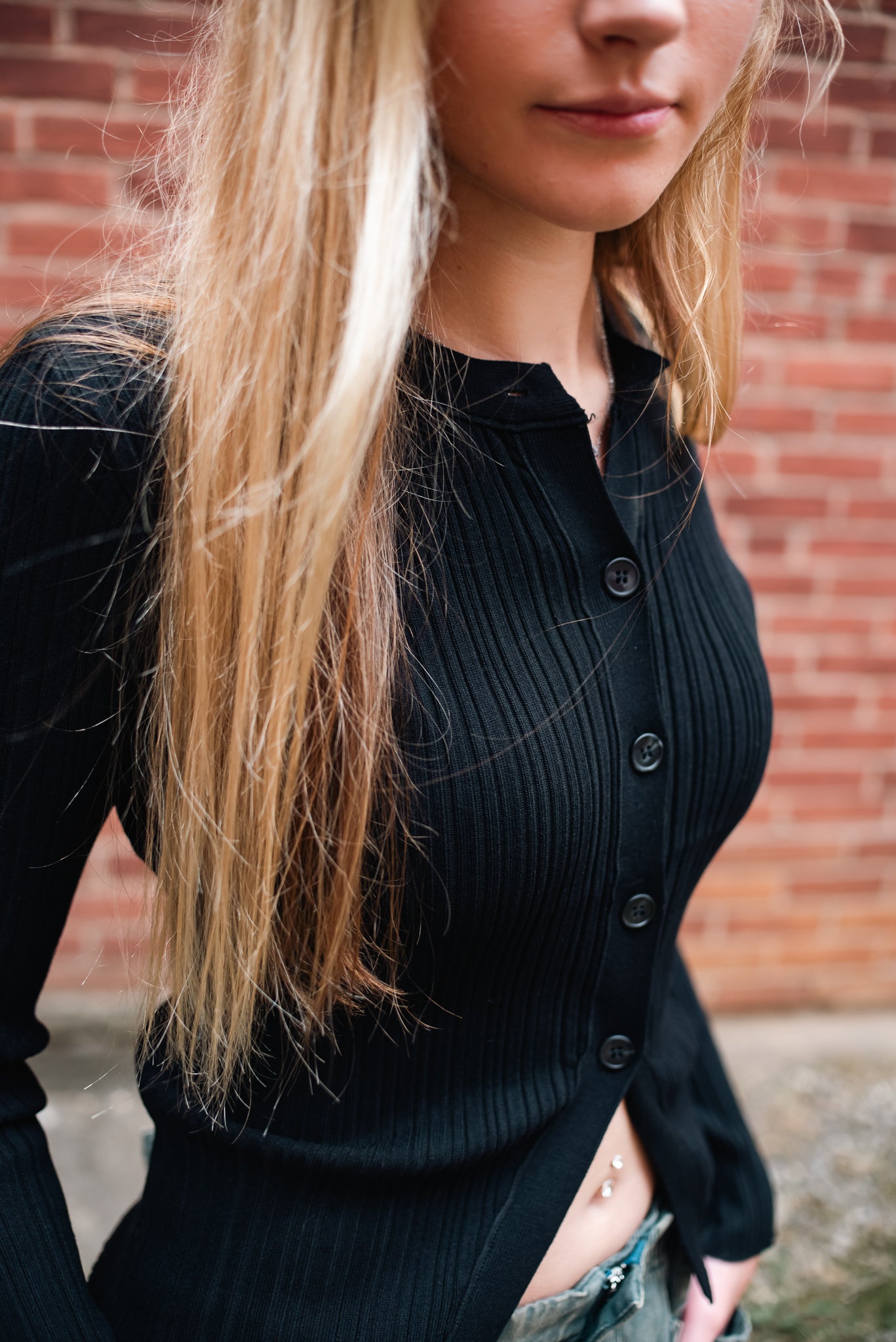 Myles knit cardigan/ button down top