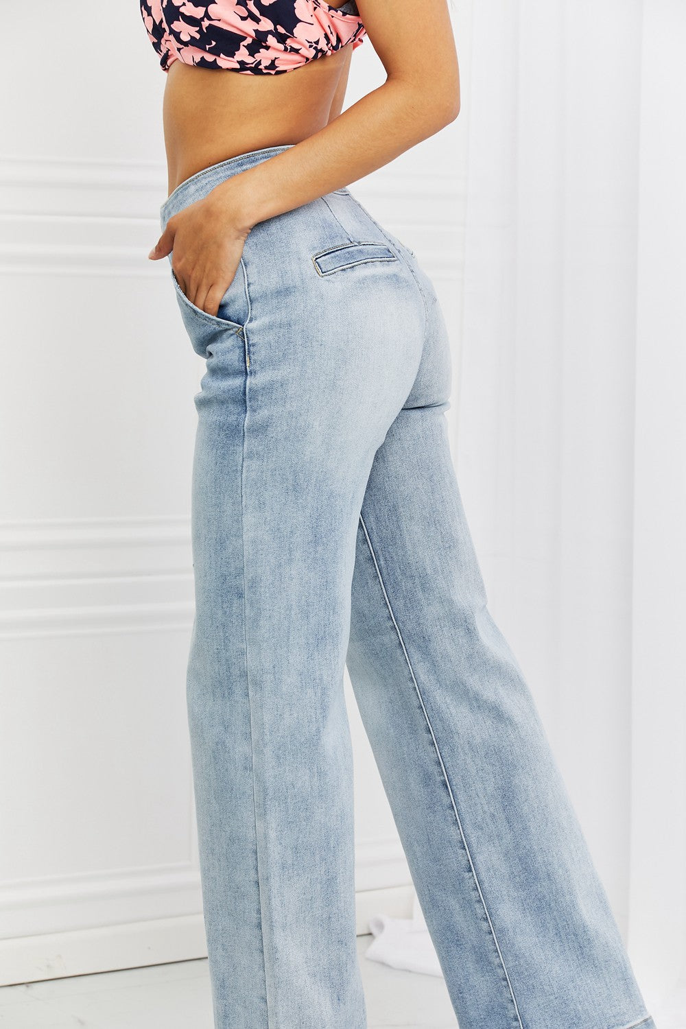 Online Exclusive RISEN  Luisa Wide Flare Jeans