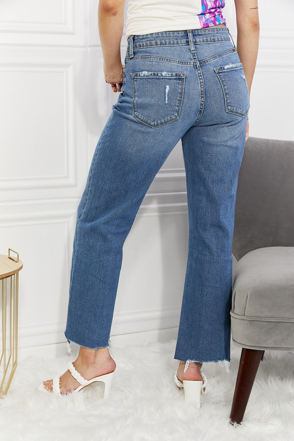 ONLINE EXCLUSIVE Kancan Full Size Melanie Crop Wide Leg Jeans