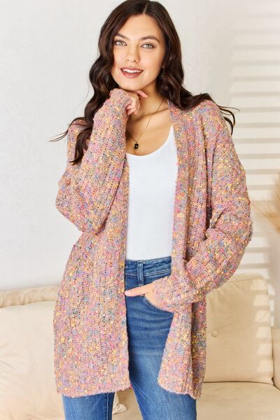 ONLINE EXCLUSIVE  Multicolor Open Front Knit Cardigan