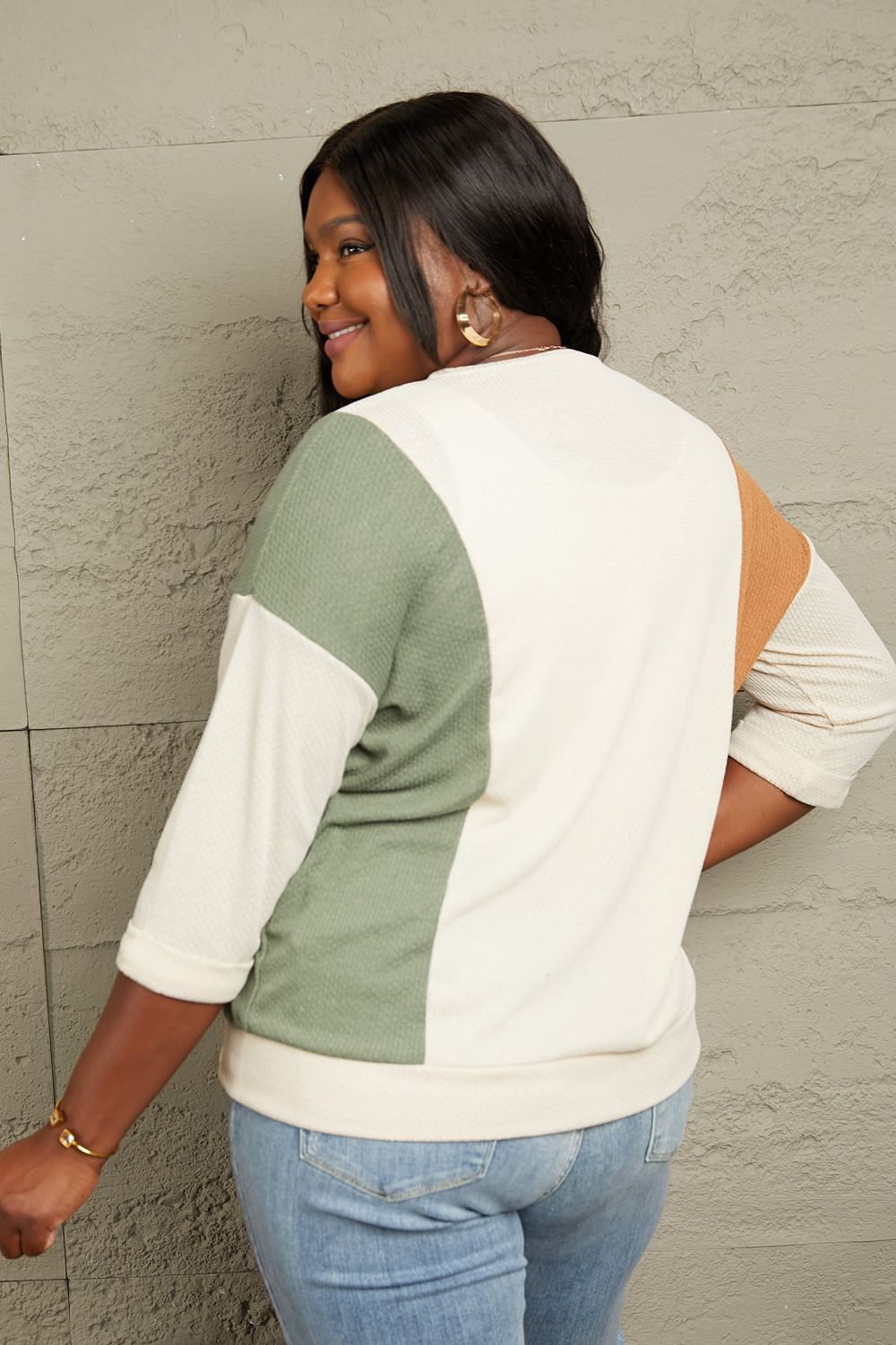 ONLINE EXCLUSIVE Sew In Love  Tr-Color Pattern Long Sleeve