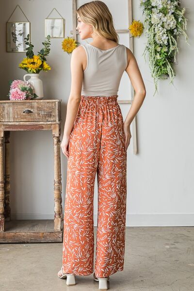 ONLINE EXCLUSIVE Heimish Printed Tied Straight Casual Pants