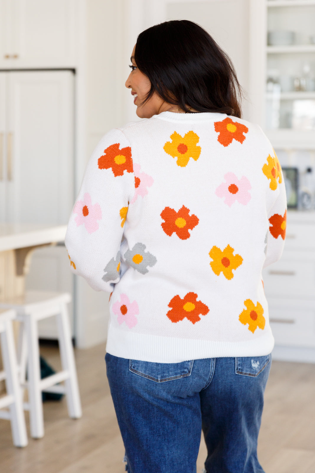 ONLINE EXCLUSIVE Falling Flowers Floral Sweater