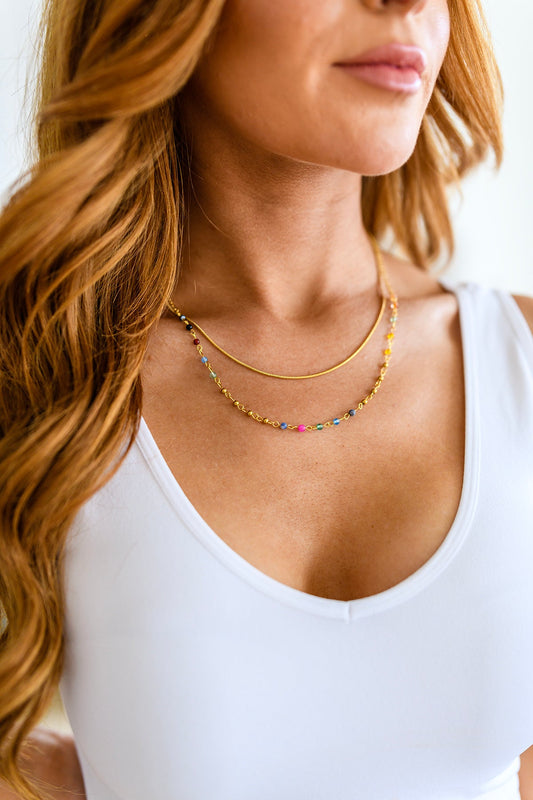 ONLINE EXCLUSIVE Golden Kaleidoscope Layered Necklace