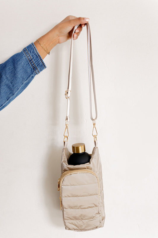 ONLINE EXCLUSIVE Gotcha Girl Puffer Tumbler Tote in Gold