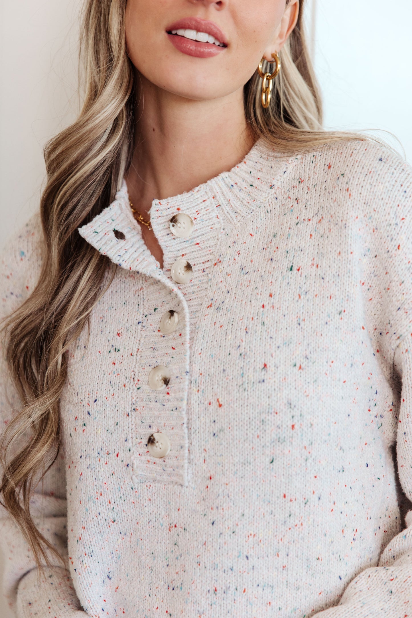 ONLINE EXCLUSIVE Never Give Up Henley Sweater