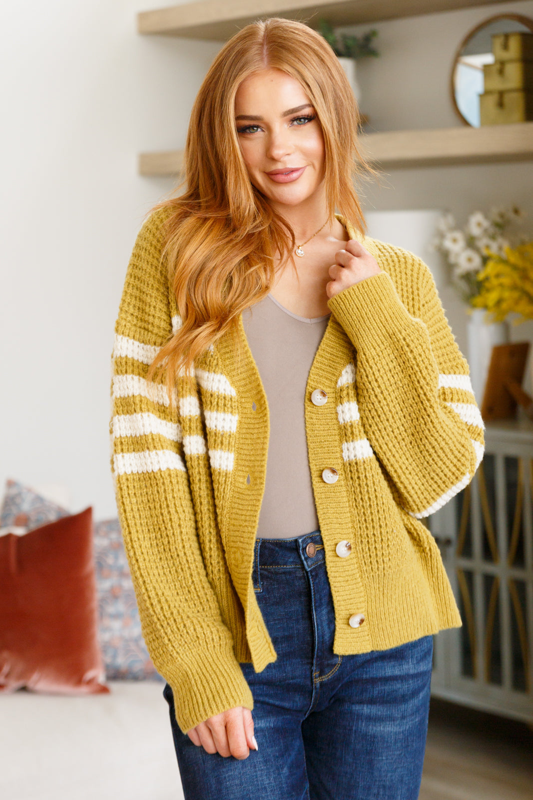 ONLINE EXCLUSIVE On Top of the World Striped Cardigan
