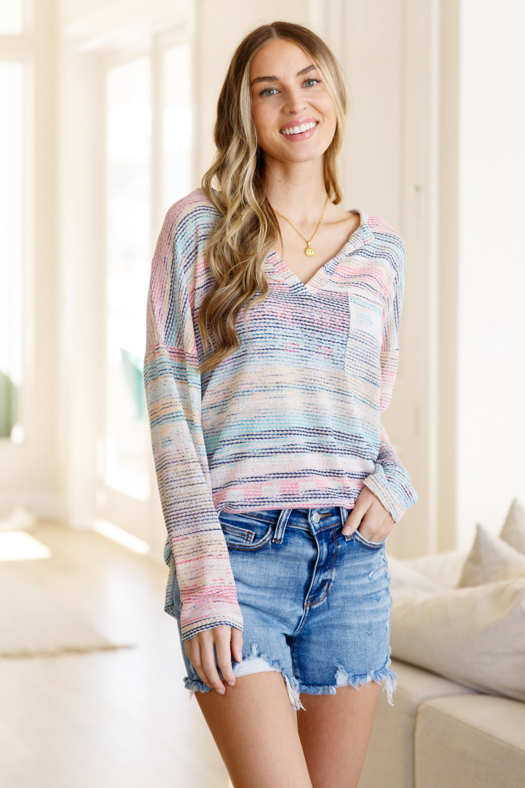 ONLNE EXCLUSIVE Totally Tubular Striped Long Sleeve Top